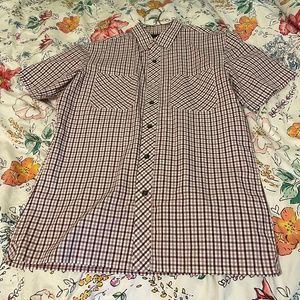 Banana Republic Maroon Dress Shirt 100% cotton